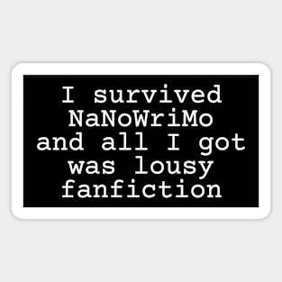 I survived NaNoWriMo and all I got was lousy fanfiction Magnet